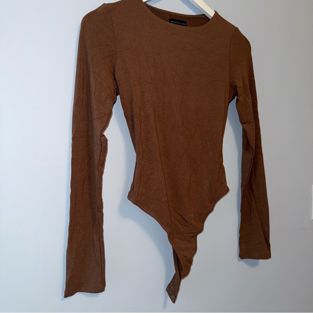 White Fox The Comeback Long Sleeve Bodysuit (Mocha) - Picture 4 of 6